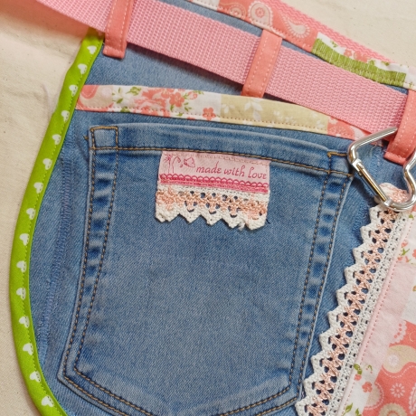 Schürze Wiesn Hüfttasche Bauchtasche Gartenschürze Upcycling