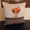 Kissen Kind mit Luftballon 45x45 cm