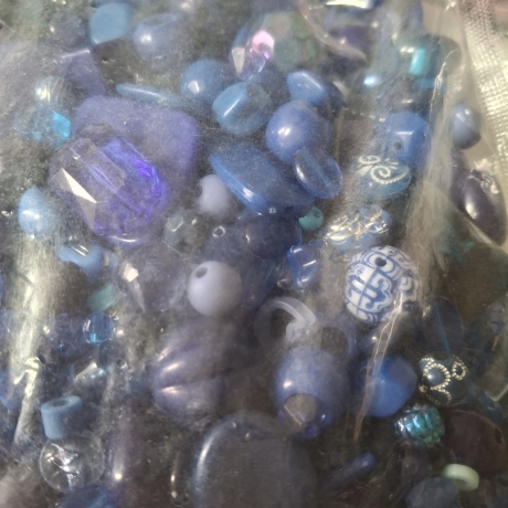 Perlen, Acryl-Perlen, blautöne