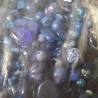 Perlen, Acryl-Perlen, blautöne