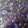 Perlen, Acryl-Perlen, lila