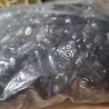 Perlen, Acryl-Perlen, schwarz/grau 