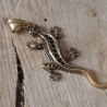 Anhänger, Edelstahl,  Salamander/Eidechse goldfarben