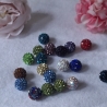 Perlen, Tonperlen mit Strass