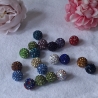 Perlen, Tonperlen mit Strass