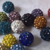 Perlen, Tonperlen mit Strass