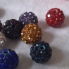 Perlen, Tonperlen mit Strass