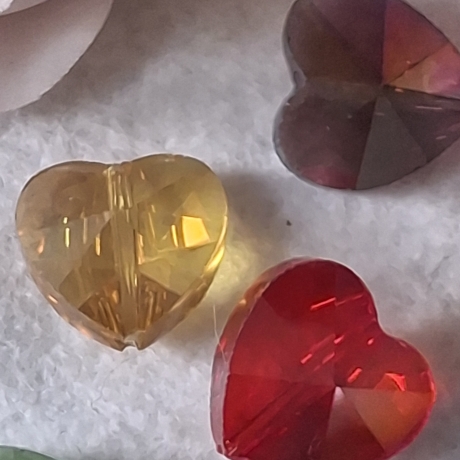 Perlen, Glasperlen, Herz