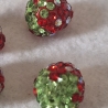 Perlen, Polymer - Strass Perlen, Erdbeere