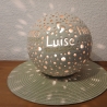 Keramik Leuchtkugel Namenslampe Geburtslampe Kugellampe mit Name