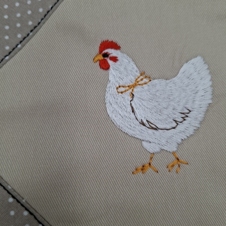Topflappen Patchwork Huhn