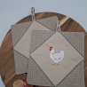 Topflappen Patchwork Huhn