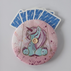 Spielkartenhalter Einhorn für Kinder und Erwachsene