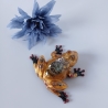 Epoxidharz Frosch Steampunk mit Uhr 