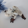 Epoxidharz Frosch Skelett mit Rose 