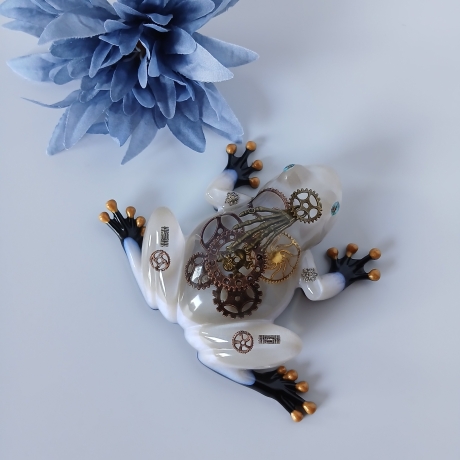 Epoxidharz Frosch Steampunk 
