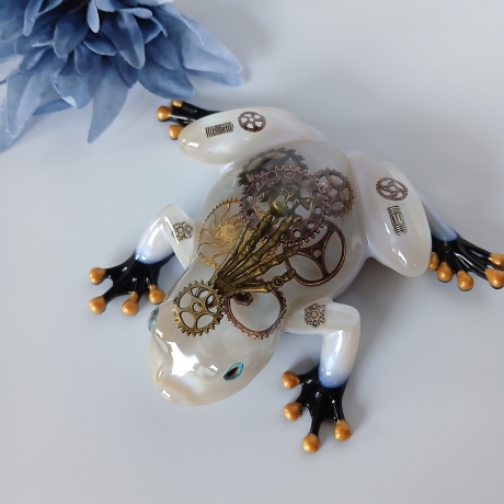 Epoxidharz Frosch Steampunk 