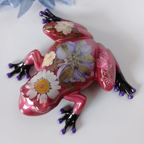 Epoxidharz Frosch Blüten 