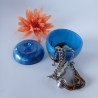 Epoxidharz Dose Apfel blau, Schmuckdose