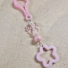 Schlüsselanhänger Stern Schleife rosa Geschenkidee 