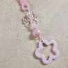 Schlüsselanhänger Stern Schleife rosa Geschenkidee 