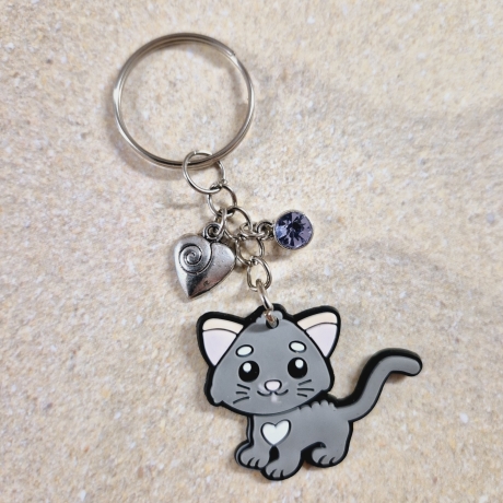 Schlüsselanhänger KATZE Geschenkidee für Katzenfans Tierliebhaber