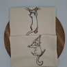 Küchenhandtuch Geschirrtuch Katze
