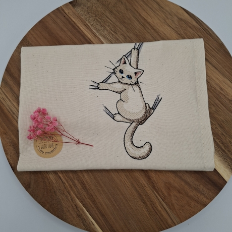 Küchenhandtuch Geschirrtuch Katze