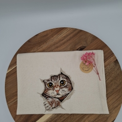 Küchenhandtuch Geschirrtuch Katze