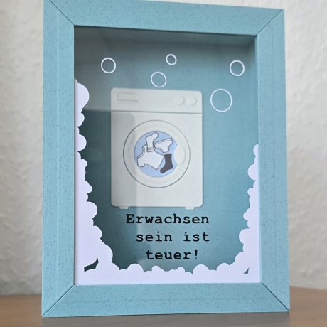 Spardose „Erwachsen sein ist teuer