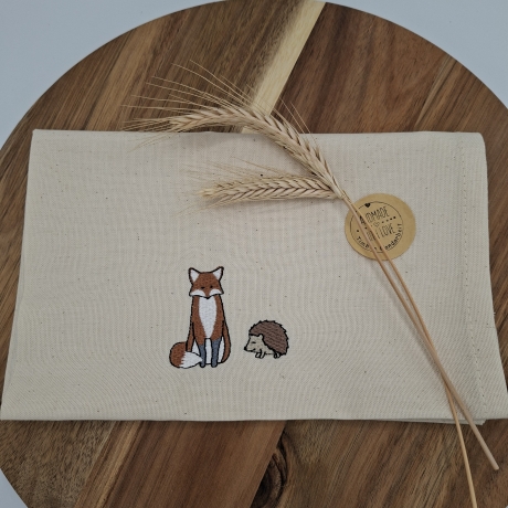Küchenhandtuch Geschirrtuch Fuchs Igel