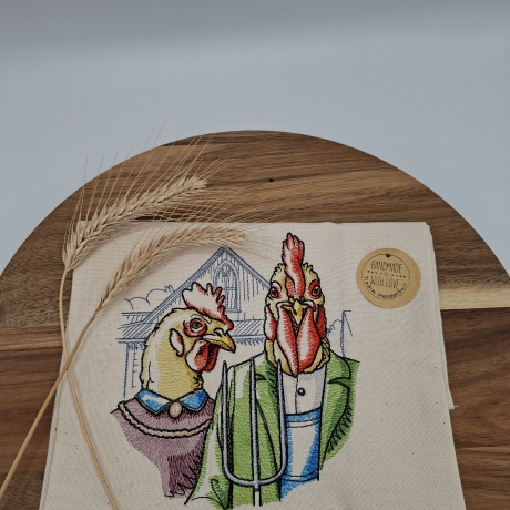 Küchenhandtuch Geschirrtuch Hühner