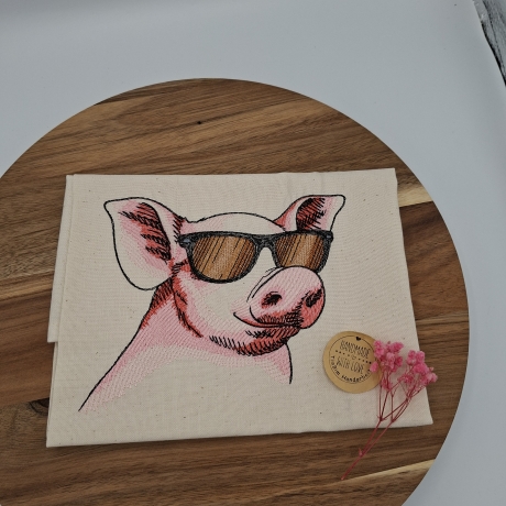 Küchenhandtuch Geschirrtuch Schwein