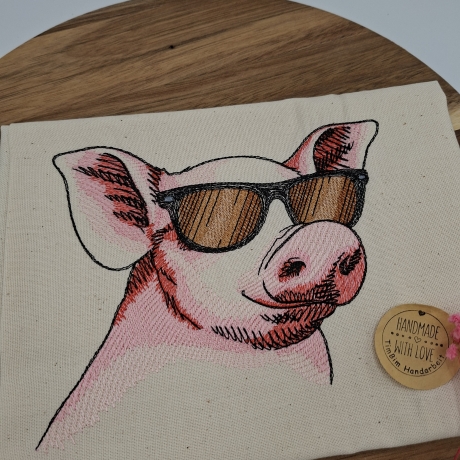 Küchenhandtuch Geschirrtuch Schwein