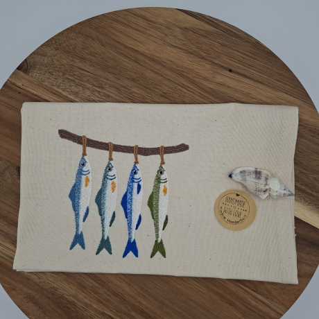 Küchenhandtuch Geschirrtuch Fische