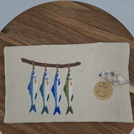 Küchenhandtuch Geschirrtuch Fische