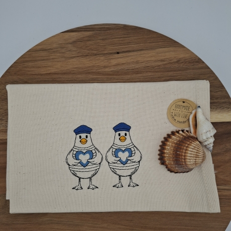 Küchenhandtuch Geschirrtuch Möwen