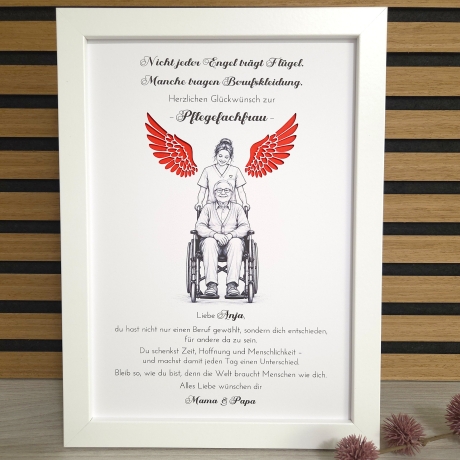 Personalisierter Geldgeschenkrahmen - Pflegefachfrau