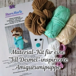 Material-Kit Jill Deimel inspirierte Amigurumipuppe