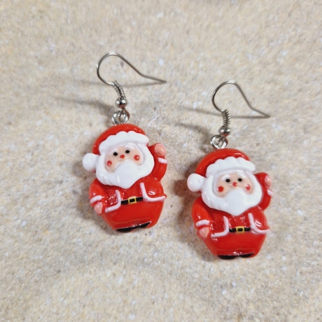 Ohrringe Ohrhänger Weihnachtsmann Weihnachten Wichtelgeschenk