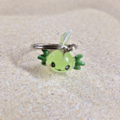 Schlüsselanhänger Axolotl grün Geschenkidee 