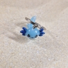 Schlüsselanhänger Axolotl blau Geschenkidee 