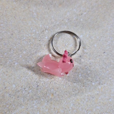 Schlüsselanhänger Axolotl rosa Geschenkidee 