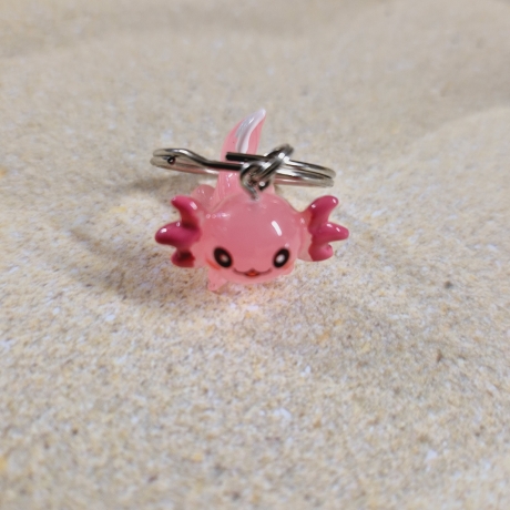 Schlüsselanhänger Axolotl rosa Geschenkidee 