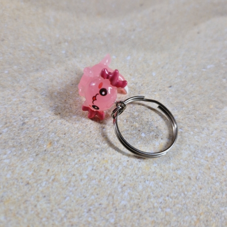 Schlüsselanhänger Axolotl rosa Geschenkidee 