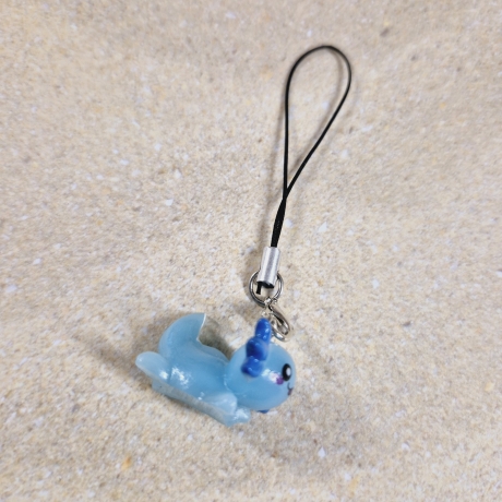 Handyanhänger Axolotl blau Geschenkidee 