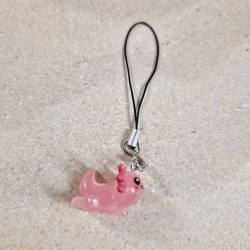 Handyanhänger Axolotl rosa Geschenkidee 