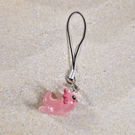 Handyanhänger Axolotl rosa Geschenkidee 