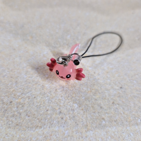 Handyanhänger Axolotl rosa Geschenkidee 