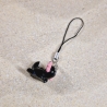 Handyanhänger Axolotl schwarz Geschenkidee 